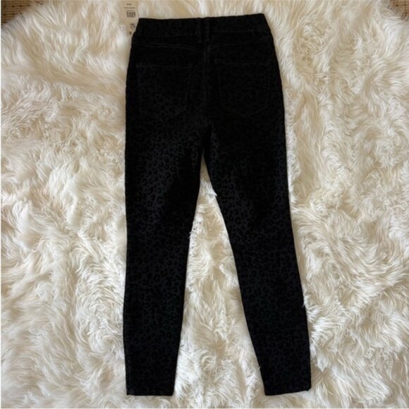 REWASH Black Velvet Leopard High Rise Slim Fit Jeans - Picture 3 of 4